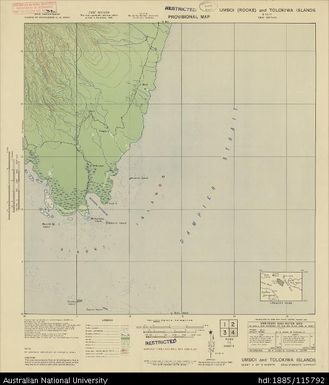 Papua New Guinea, New Britain, Umboi (Rooke) and Tolokiwa Islands, Provisional map, Sheet B55/7, 4 of 4 , 1943, 1:63 360