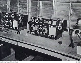 GUADALCANAL. BRITISH SOLOMON ISLANDS PROTECTORATE. C.1942. THIS JAPANESE SHORT WAVE RADIO TRANSMITTER WAS FOUND BY US MARINES IN THE SOLOMON ISLANDS AFTER IT HAD BEEN ABANDONED BY THE RETREATING ..