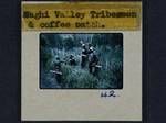 Wahgi Valley tribesmen and coffee patch