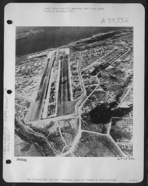 Aerial View, Looking East, Of Isley Field, Saipan, Marianas Islands. (U.S. Air Force Number 64739AC)