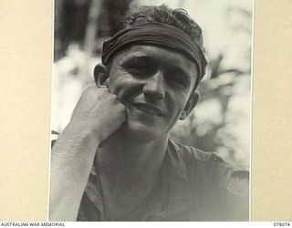 DANMAP RIVER AREA, NEW GUINEA. 1944-12-31. PRIVATE ARMSTRONG, NO 7 PLATOON, 2/11TH INFANTRY BATTALION