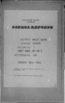 Patrol Reports. West Sepik District, Aitape, 1950 - 1952