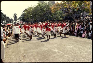 Army marching band, Suva?, 1971