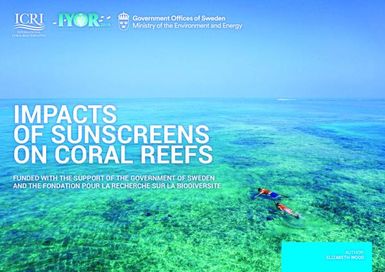 Impacts of sunscreens on coral reefs.