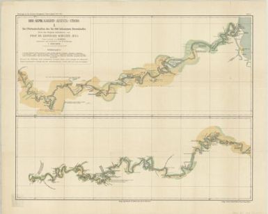 Forschungen im Innern der Insel Neuguinea : (Bericht des Fuhrers uber die wissenschaftlichen Ergebnisse der deutschen Grenzexpedition in das westliche Kaiser-Wilhelmsland 1910): Karte 2. Der Sepik (Kaiserin-Augusta-Strom) I. Die Uferlandschaften des bis 1910 bekannte Stromlaufes... 1:200,000