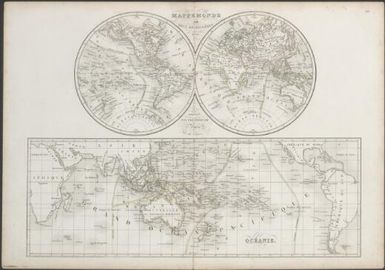 Mappemonde en deux hemispheres / dressee par Delamarche
