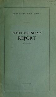 Inspector-General's report