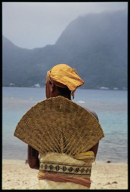 Bellona (Solomon Islands) man at the 10th Festival of Pacific Arts, Pago Pago, American Samoa