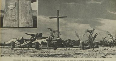 Memorial erected at Tarawa by American forces in memory of British subjects murdered by Japanese