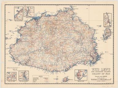 Viti Levu and adjacent islands, Colony of Fiji / drawn by Aubrey V. Guy ; compiled and drawn at the Lands and Survey Department, Suva, Fiji, March 1939