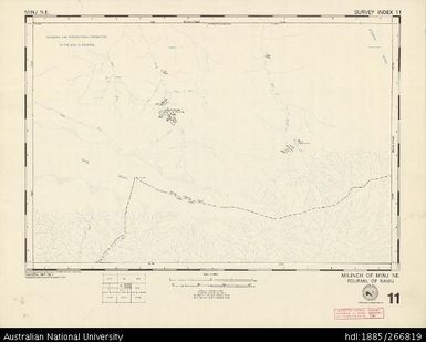 Papua New Guinea, Minj NE, Survey Index 11, 1:50 000, 1972