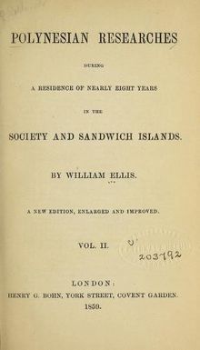 Polynesian researches during a residence of nearly eight years in the Society and Sandwich Islands