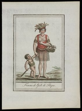 Grasset de Saint-Sauveur, Jacques, 1757-1810 :Femme de l'Isle de Paque. J G St Sauveur inv. direx; J Laroque sculp. [Paris, 1796?]