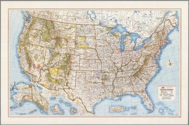 Rand McNally Recreational Map of the United States. (insets) Puerto Rico. Alaska. Hawaii.