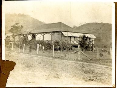 [House built by Evan R. Stanley, Port Moresby, New Guinea]