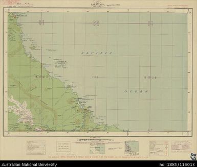 Papua New Guinea, Southern New Guinea, Salamaua, 4 Mile Strategic series, 1942, 1:253 440