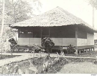 LAE, NEW GUINEA. 1944-09-21. AN EXTERIOR VIEW OF THE QUARTERS BUILT FOR GENERAL SIR THOMAS BLAMEY, GBE, KCB, CMG, DSO, ED, COMMANDER, ALLIED LAND FORCES SOUTH WEST PACIFIC AREA