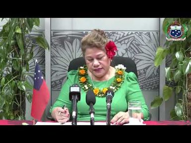 Feiloa'iga 'a le Sui Palemia Hon. Mulipola Anarosa Ale Molio'o & Media (24/04/26)