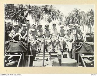 MADANG, NEW GUINEA. 1944-10-29. SIGNALLERS AND INTELLIGENCE STAFF OF THE RAN FRIGATE BARCOO