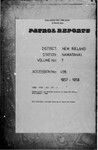 Patrol Reports. New Ireland District, Namatanai, 1957 - 1958