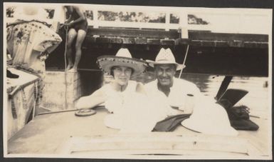 Unidentified couple, Fiji, 1929