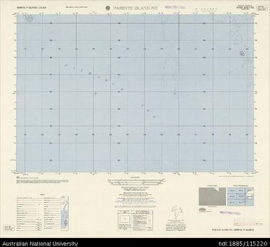 Papua New Guinea, Admiralty Islands, Parinte Island NE, Series: AMS T893, Sheet 3450 II NE, 1:25 000, 1958