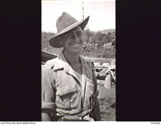 DONADABU, NEW GUINEA. 1943-07-26. NX79723 SAPPER F. C. PINNINGTON, LIGHTING SET ATTENDANT, OF THE 59TH PARK COMPANY, ROYAL AUSTRALIAN ENGINEERS