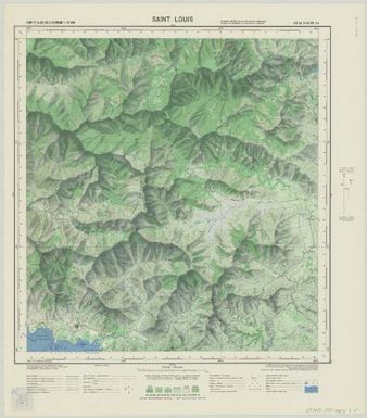 Carte de la Nouvelle Caledonie 150 000: Saint Louis