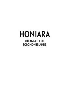 Honiara: Village-City of Solomon Islands