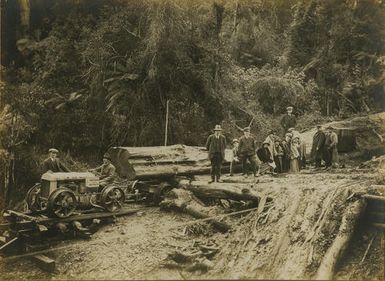 American sailors visit Campbell's Sawmill, 1925