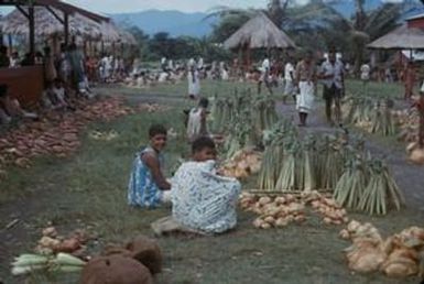 [People gathered outdoors, Papua New Guinea]