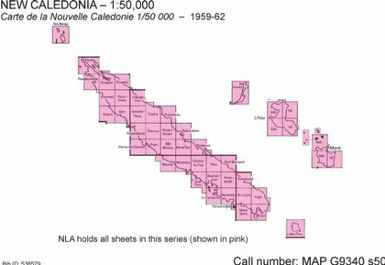 Carte de la Nouvelle Caledonie 1/50 000 / dessine et publie par l'Institut Geographique National