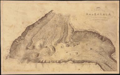 Map of the crater of Haleakala, 1869