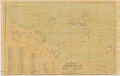 Location map of expropriated properties, New Guinea (3rd group) / drawn by Works & Railways