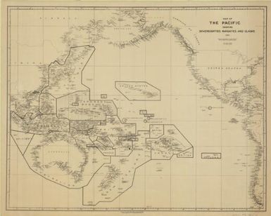 Map of the Pacific showing sovereignties, mandates, and claims 1921 / engraved and printed by the U.S. Geological Survey