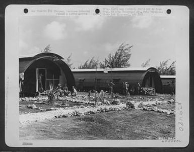 Combat Crews Of The 20Th Air Force Call These Huts 'Home' During Their Tour Of Duty Isley Field, Saipan, Marianas Islands. November 1944. (U.S. Air Force Number 64328AC)