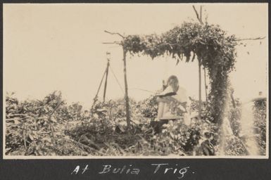 Hetty Jenkins? at Bulia Trig, Fiji, 1929