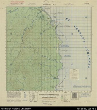 Papua New Guinea, New Britain, Rugen, Provisional map, Sheet B56/2, 1944, 1:63 360