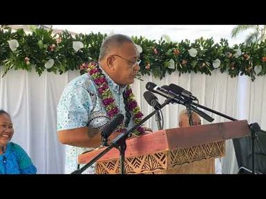 Hon. Olo Fiti Afoa Va’ai - Handover Ceremony Oxygen Plant E-Truck & Charger for Ministry of Health