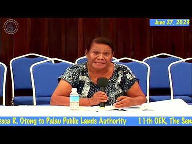 11th OEK The Senate JGA Committee Confirmation Hearing with Francesca Otong to PPLA Board