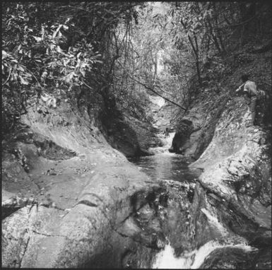 Waitavala natural rock waterslide, Taveuni, Fiji, 1966 / Michael Terry