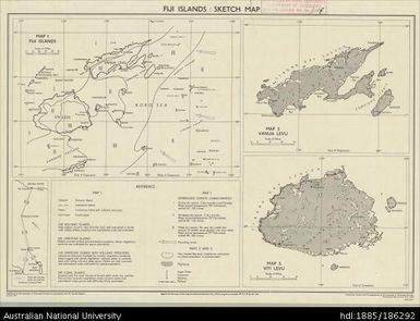 Fiji, Fiji Islands - Sketch Map, Sketch, 1960, 1:2 534 400