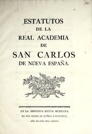 Estatutos de la Real Academia de San Carlos de Nueva Expaña