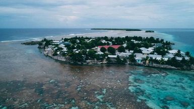 Aerial shot of Fakaofo, Tokelau