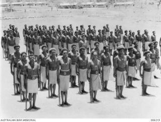 PAPUAN INFANTRY ON PARADE. (NEGATIVE BY R. PEARSE)