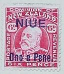 Stamp: New Zealand - Niue Six Pence