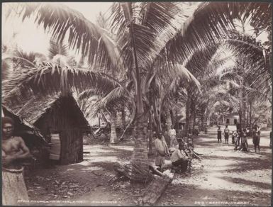 Villagers in the streets of Fiu, Malaita, Solomon Islands, 1906 / J.W. Beattie