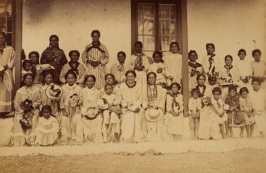 Teachers wives Niue. From the album: Views in the Pacific Islands