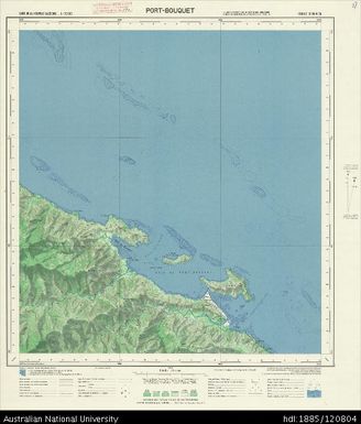 New Caledonia, Port-Bouquet, Sheet SF-58-XI-3b, 1:50 000