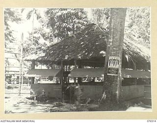 LAE, NEW GUINEA. 1944-10-18. CAMP COMMANDANT'S OFFICE, 1ST AUSTRALIAN ARMY